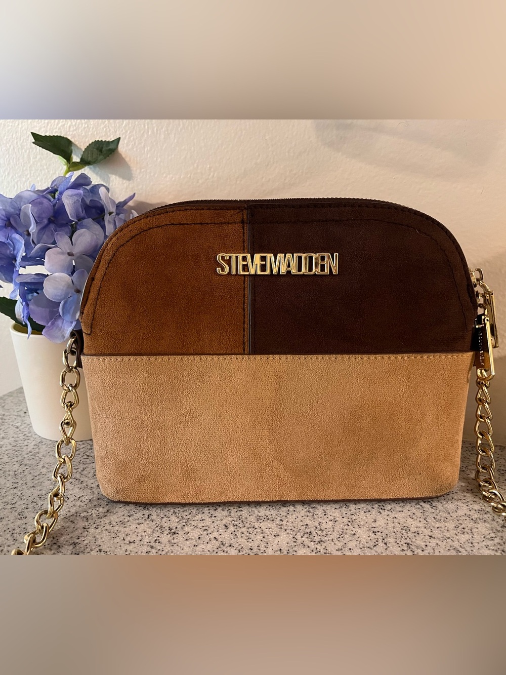 Steve Madden Suede Patchwork Crossbody